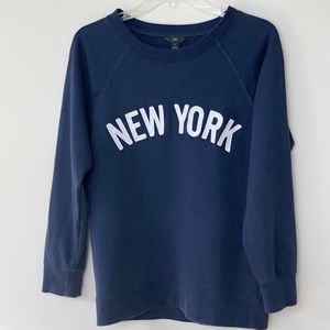 J Crew New York Navy Blue Sweatshirt Small